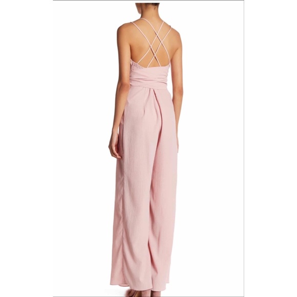 B-Sharp Surplice Jumpsuit in Light Pink - Picture 2 of 2